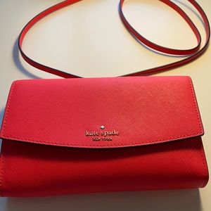 Kate spade red Laurel Way winni wallet